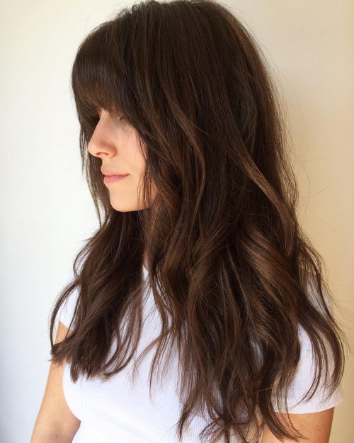 17 Trendiest Long Layered Hair With Bangs