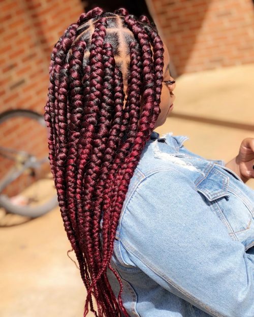 Here are 15 Hot Examples of Red Box Braids