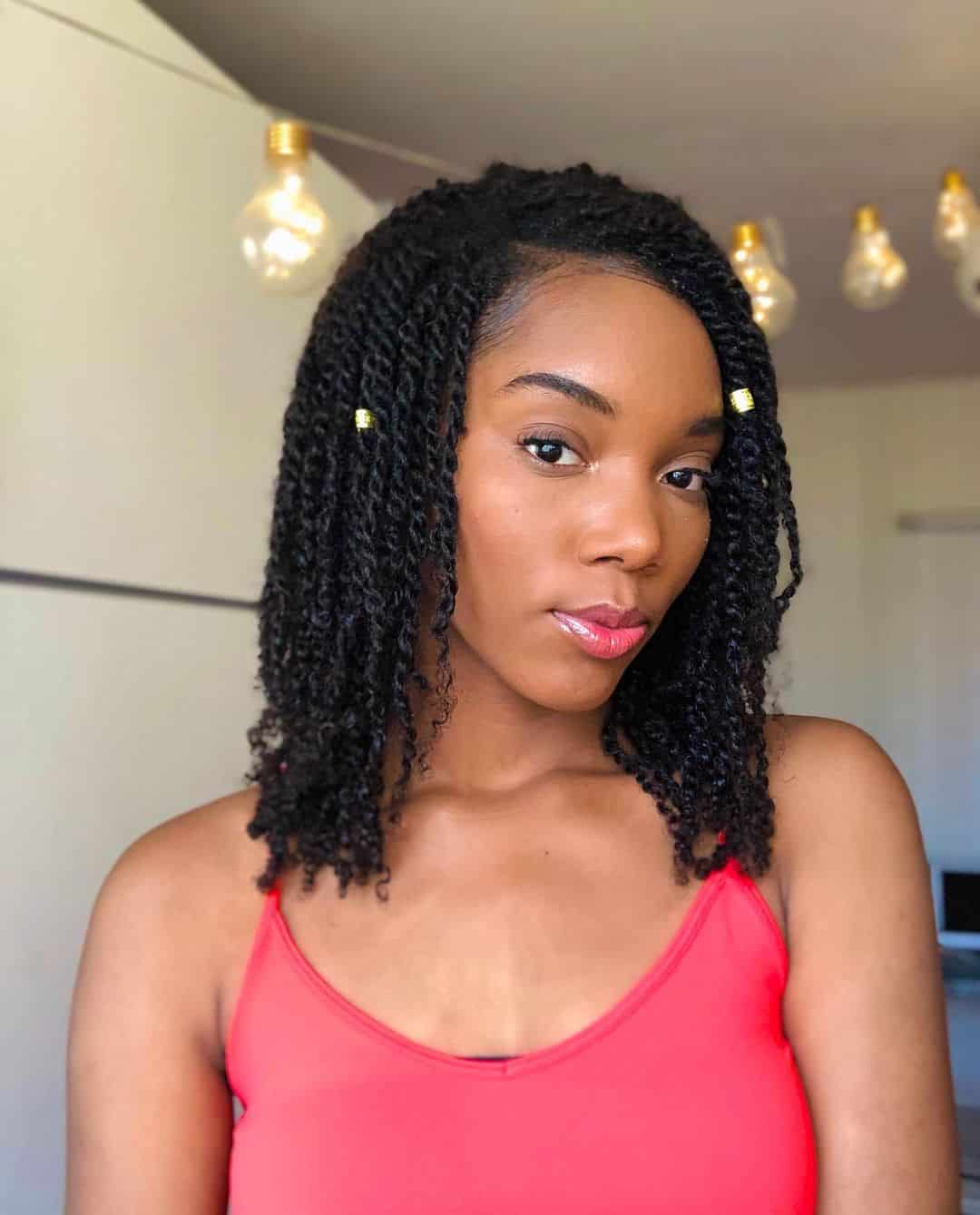 13 Killer Kinky Twist Hairstyles You’ve Gotta Check Out