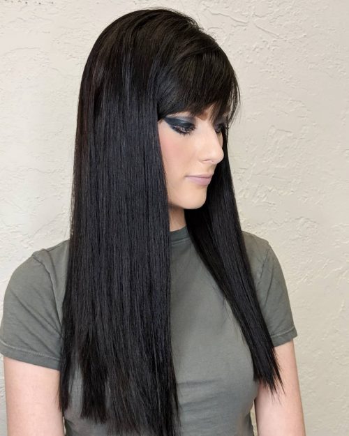 23 Best Examples of Long Hair with Side Bangs