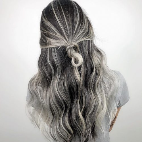 Top 25 Black Hair with Blonde Highlights Ideas in 2021