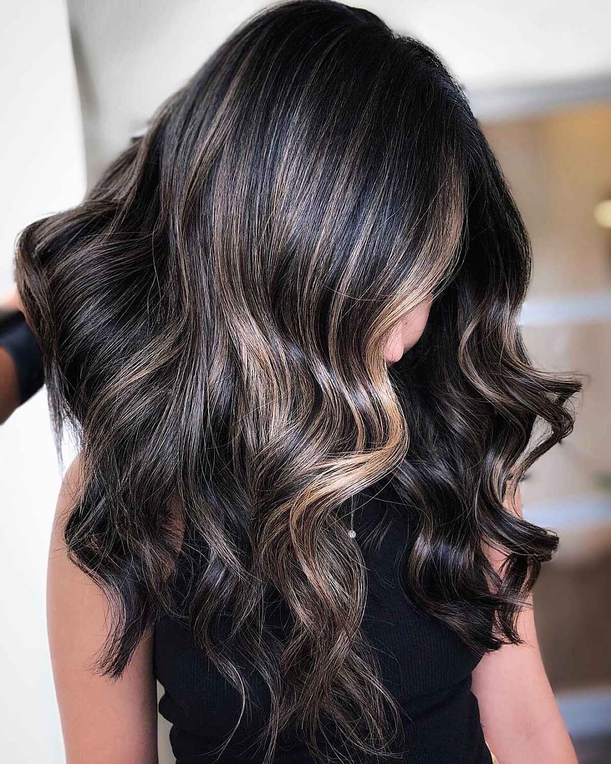 Top 25 Black Hair with Blonde Highlights Ideas in 2021