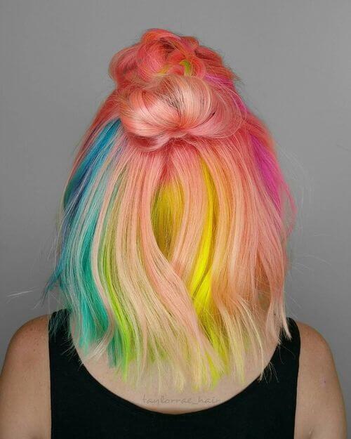 33 Photos of Rainbow Hair Ideas to Consider for 2021
