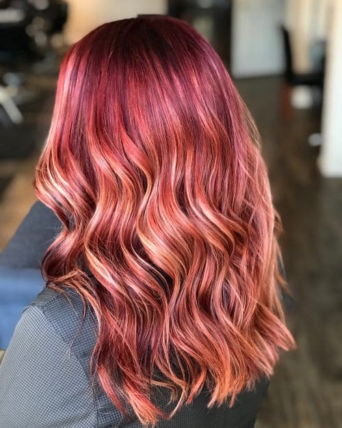 20 Hottest Red Hair with Blonde Highlights for 2021