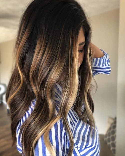 Found: 33 Prettiest Ways to Have Dark Hair with Blonde Highlights