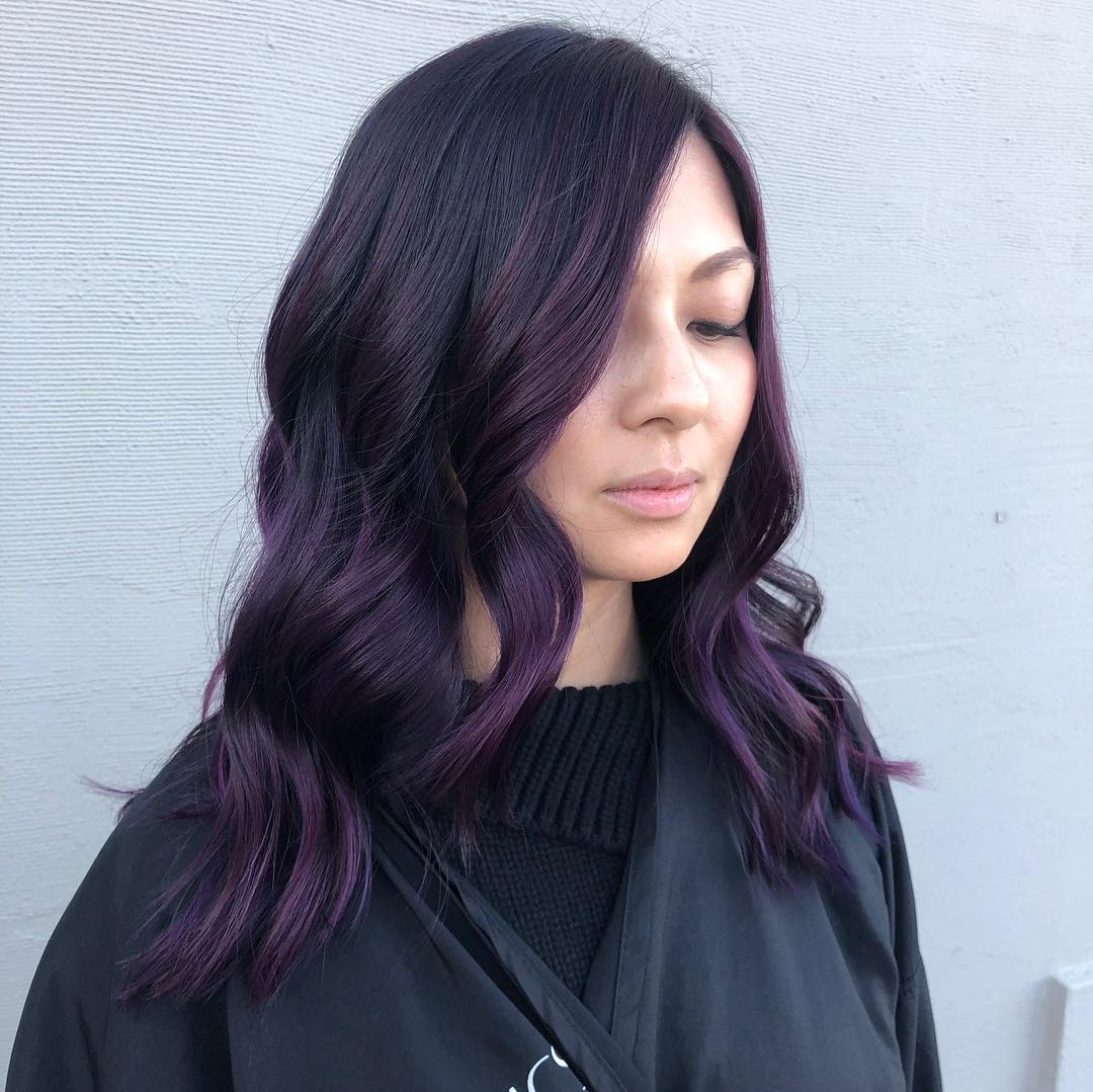 23 Dark Purple Hair Color Ideas for Women Trending in 2021