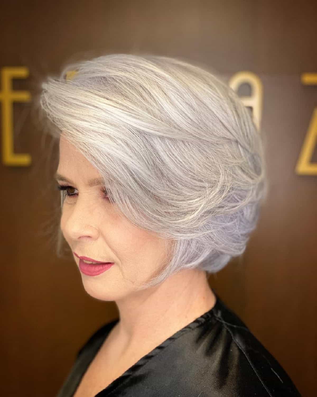 28 Easy and Stylish Short Bobs With Bangs for Women Over 60