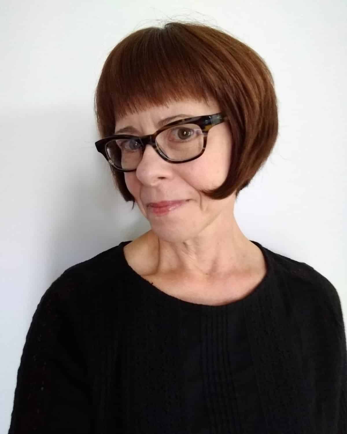 28 Easy and Stylish Short Bobs With Bangs for Women Over 60