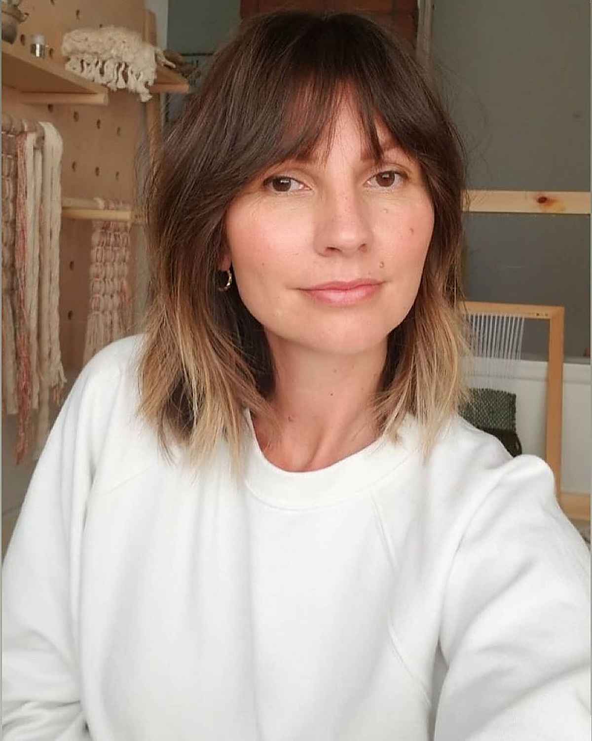 26 Best Ways to Pair a Long Bob with Curtain Bangs