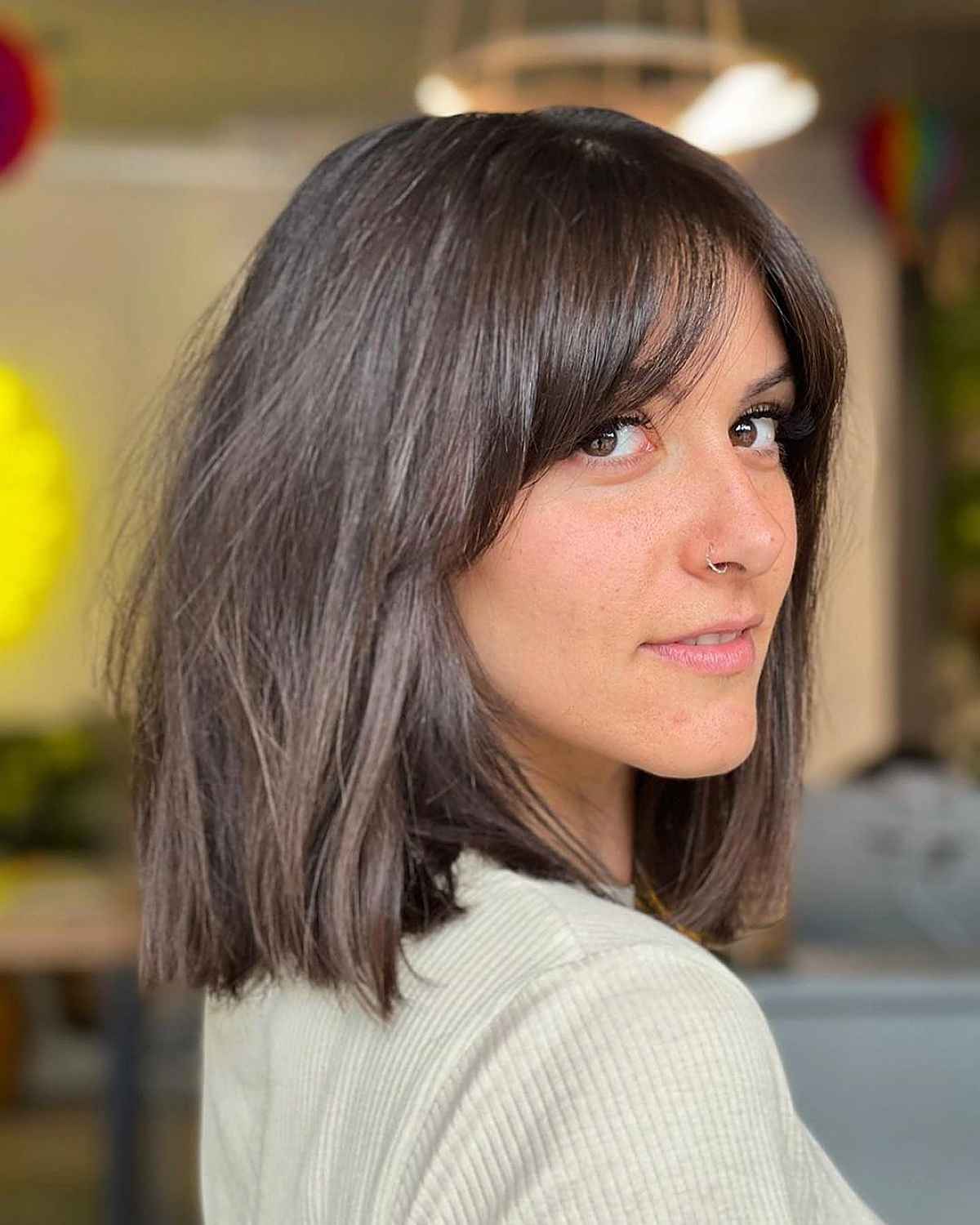 26 Best Ways to Pair a Long Bob with Curtain Bangs