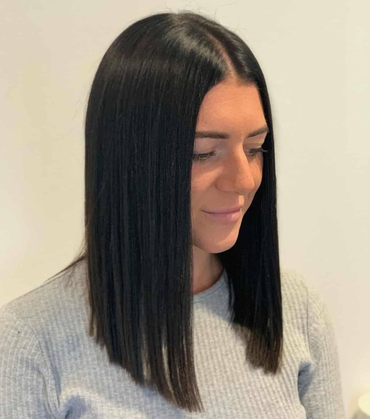 24 Trendiest Long Blunt Bob Haircuts for a Sleek New &#8220;Blunt Lob&#8221;