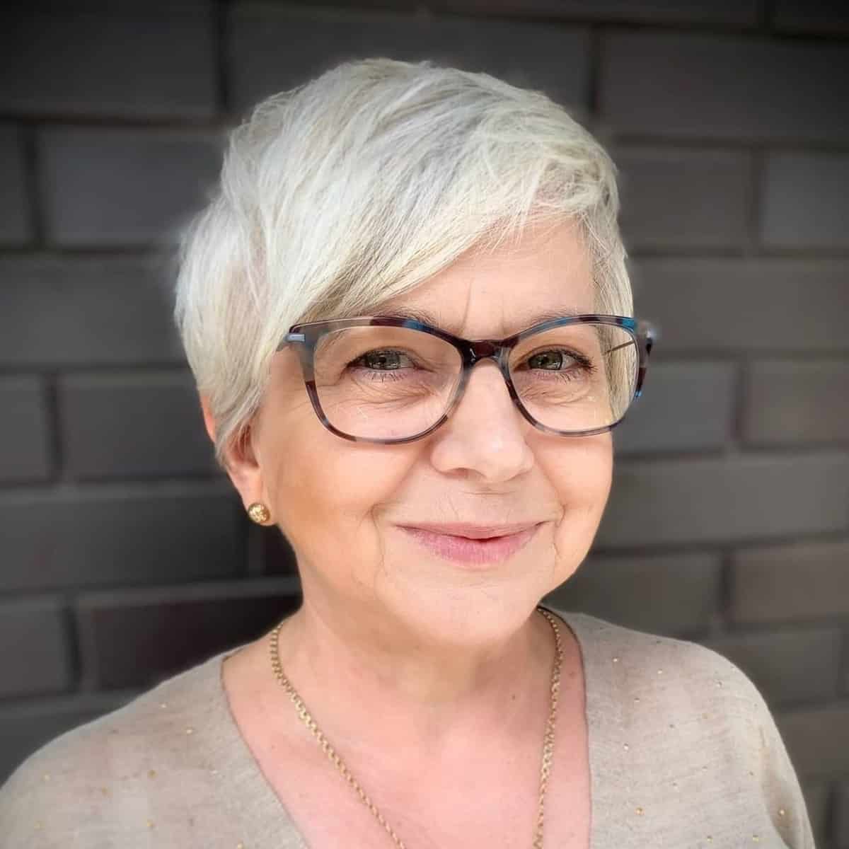 21 Most Flattering Pixie Cuts for Older Ladies with Glasses