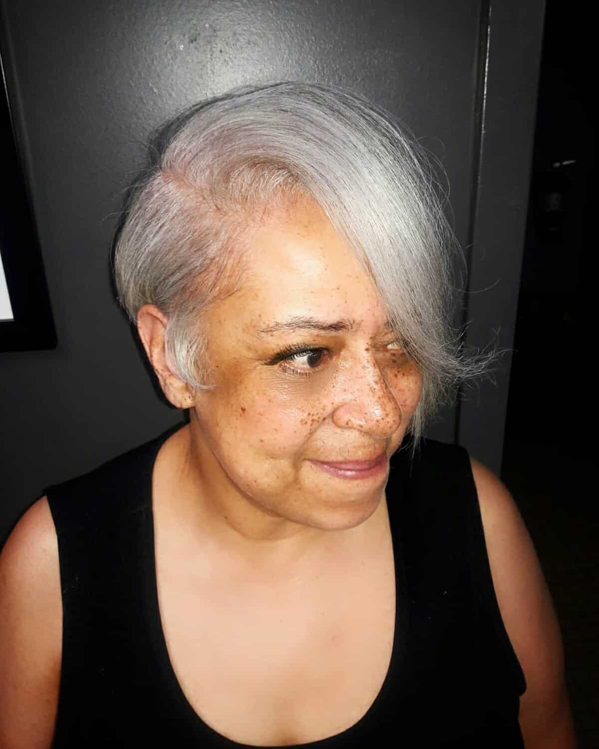 25 Asymmetrical Haircuts for Women Over 60 with Sassy Personalities