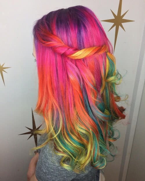 33 Photos of Rainbow Hair Ideas to Consider for 2021