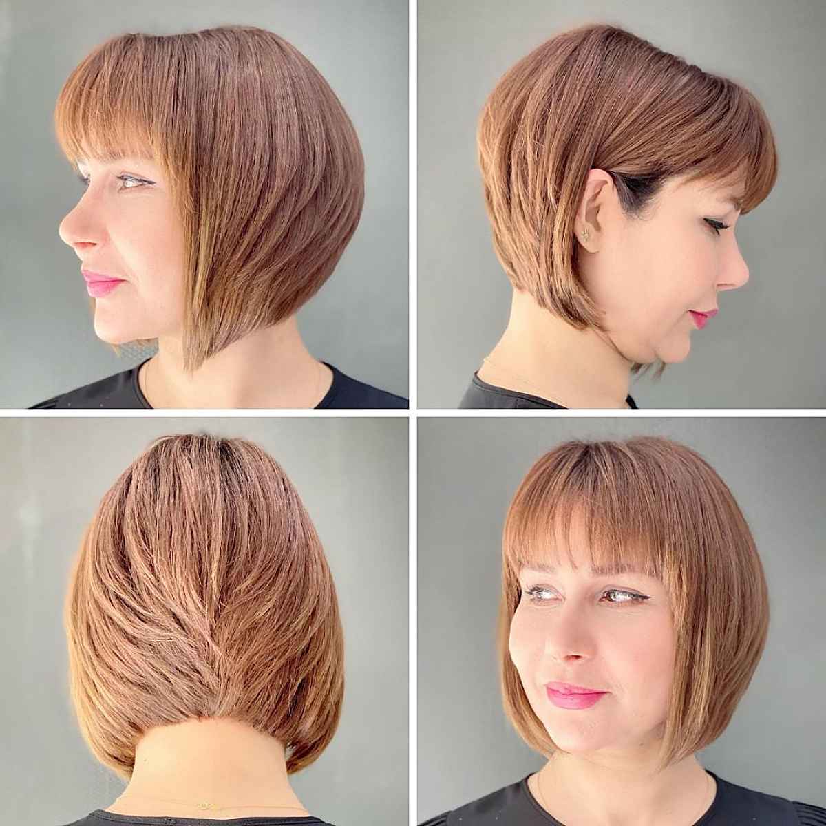 25+ Chic Short Layered Bob with Bangs for an Eye-Catching Crop