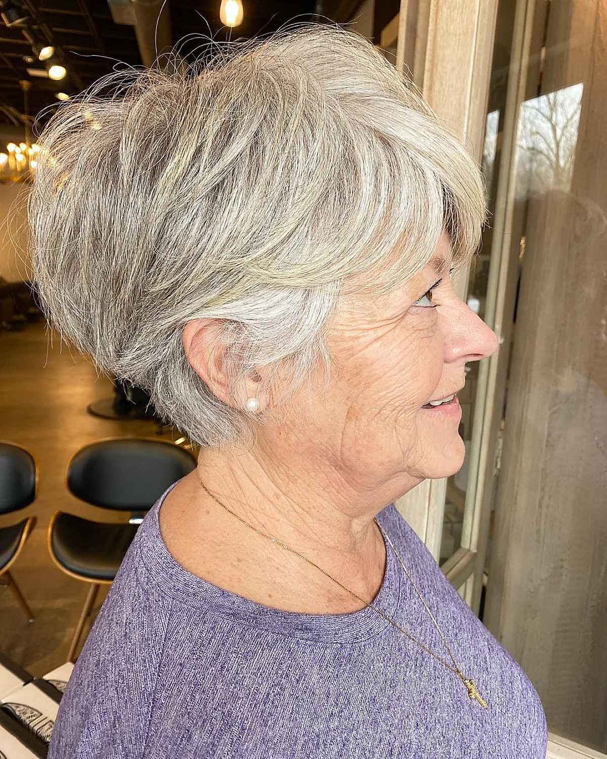 26 Stylish Wash-and-Wear Haircuts for Women Over 60 Short On Time