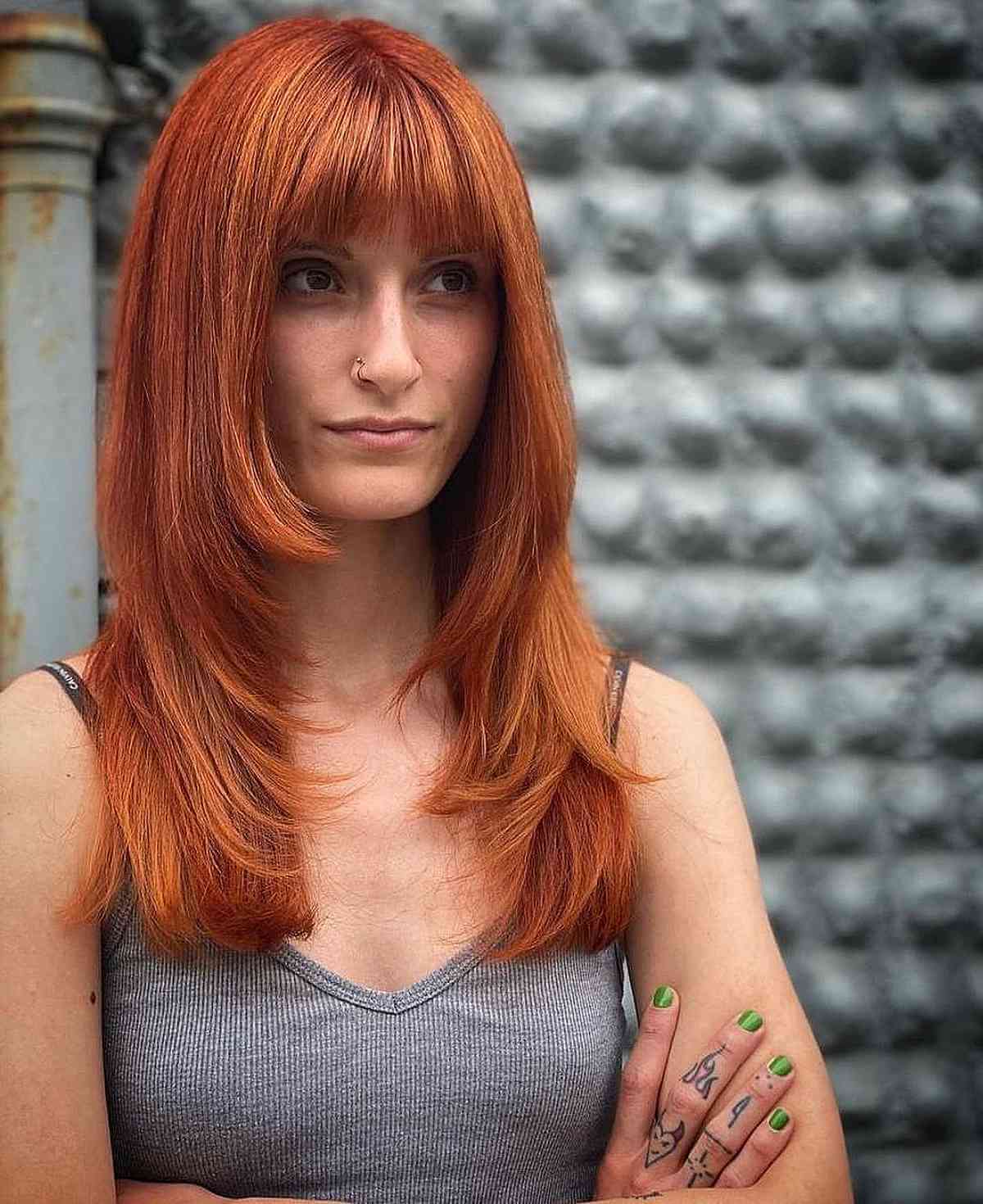 44 Trendy Ideas for Shoulder-Length, Layered Hair with bangs