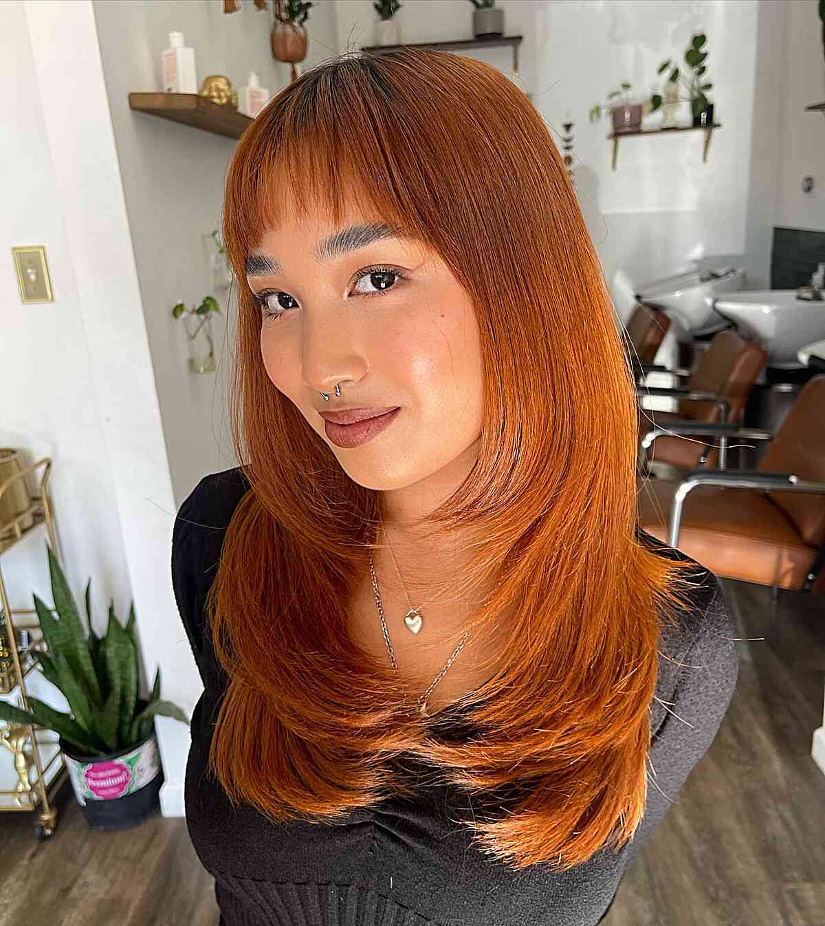 64 Best Layered Hair with Bangs for 2025