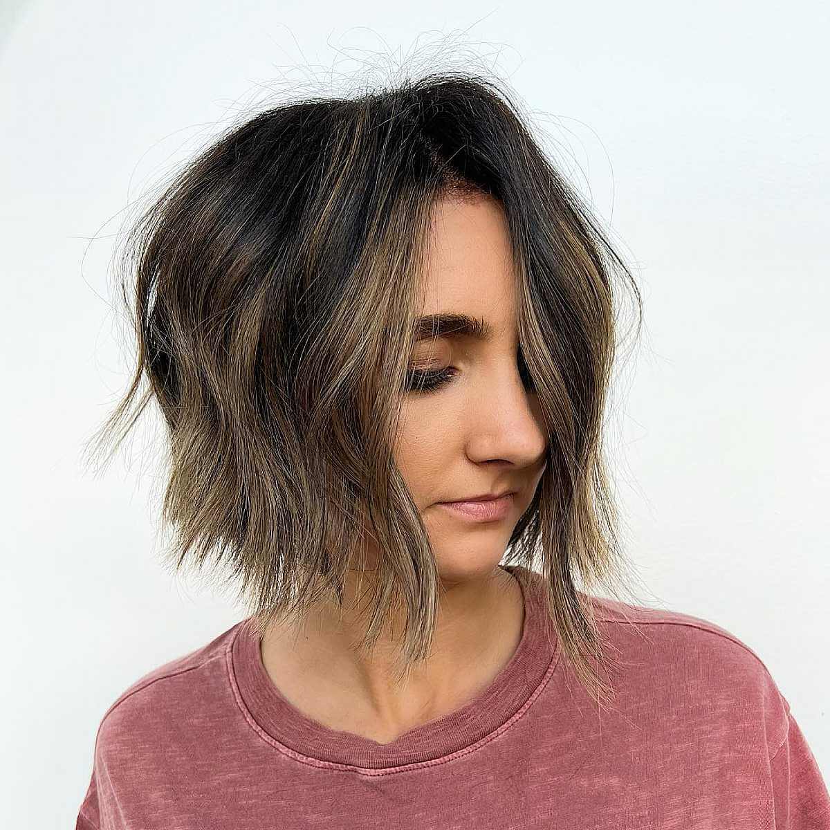 41 Choppy Layered Bobs for Thick Hair to Be Less Poofy