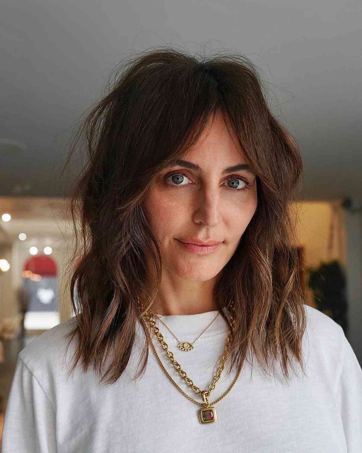 27 Face-Framing Layered & Choppy Haircuts for Shoulder-Length Hair