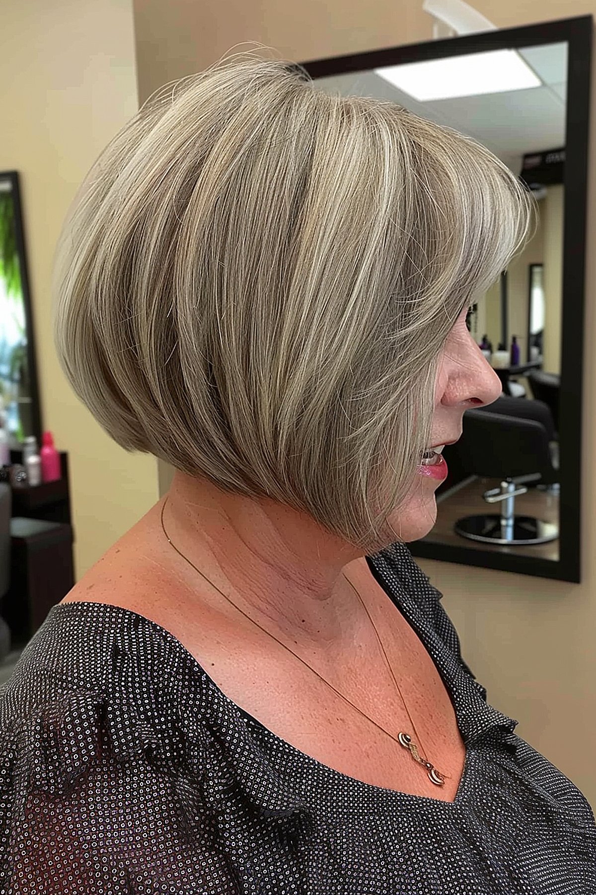 41 Lovely Layered Bob Haircuts for Ladies In Their 60s That Are Easy To Style