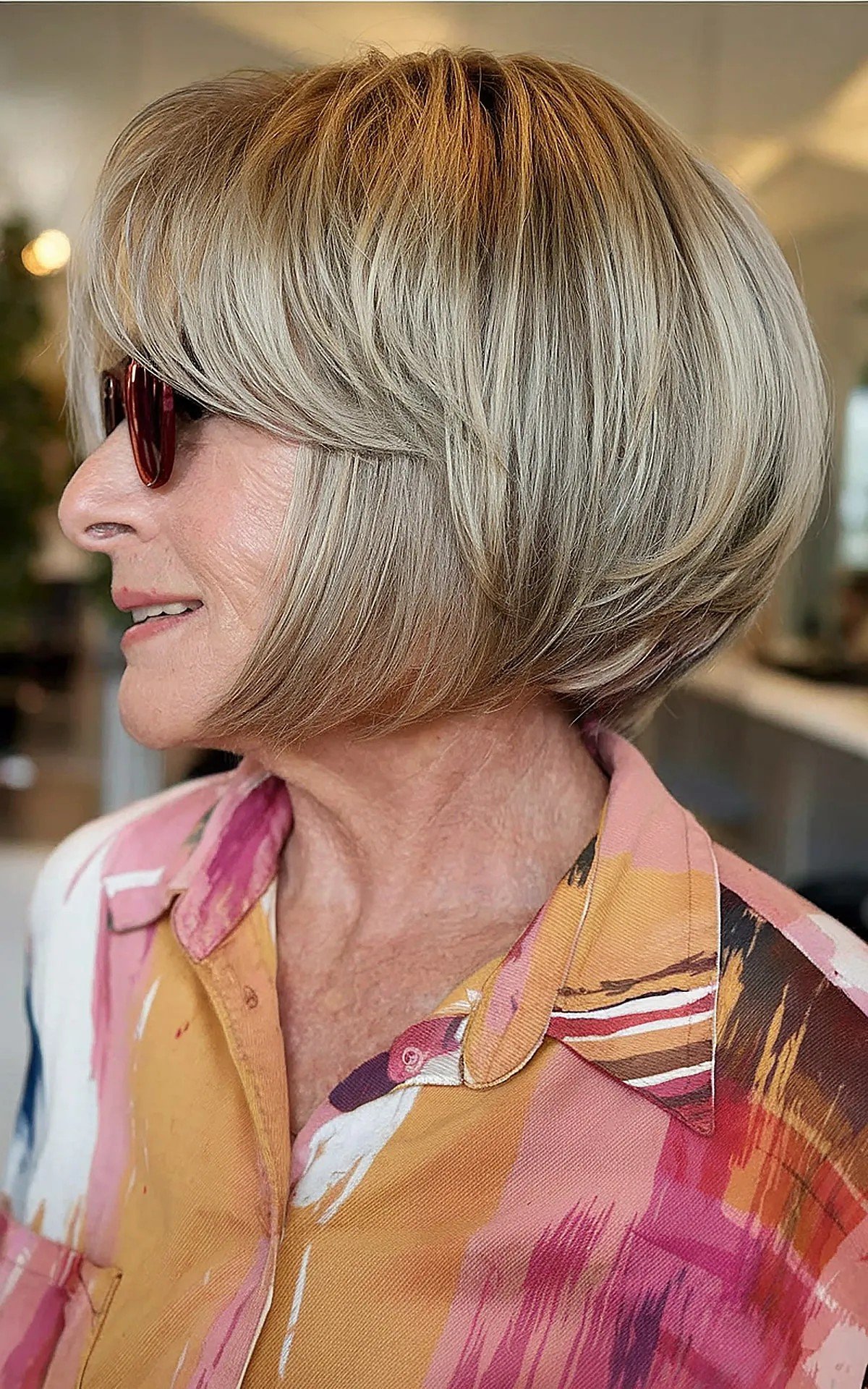 41 Lovely Layered Bob Haircuts for Ladies In Their 60s That Are Easy To Style
