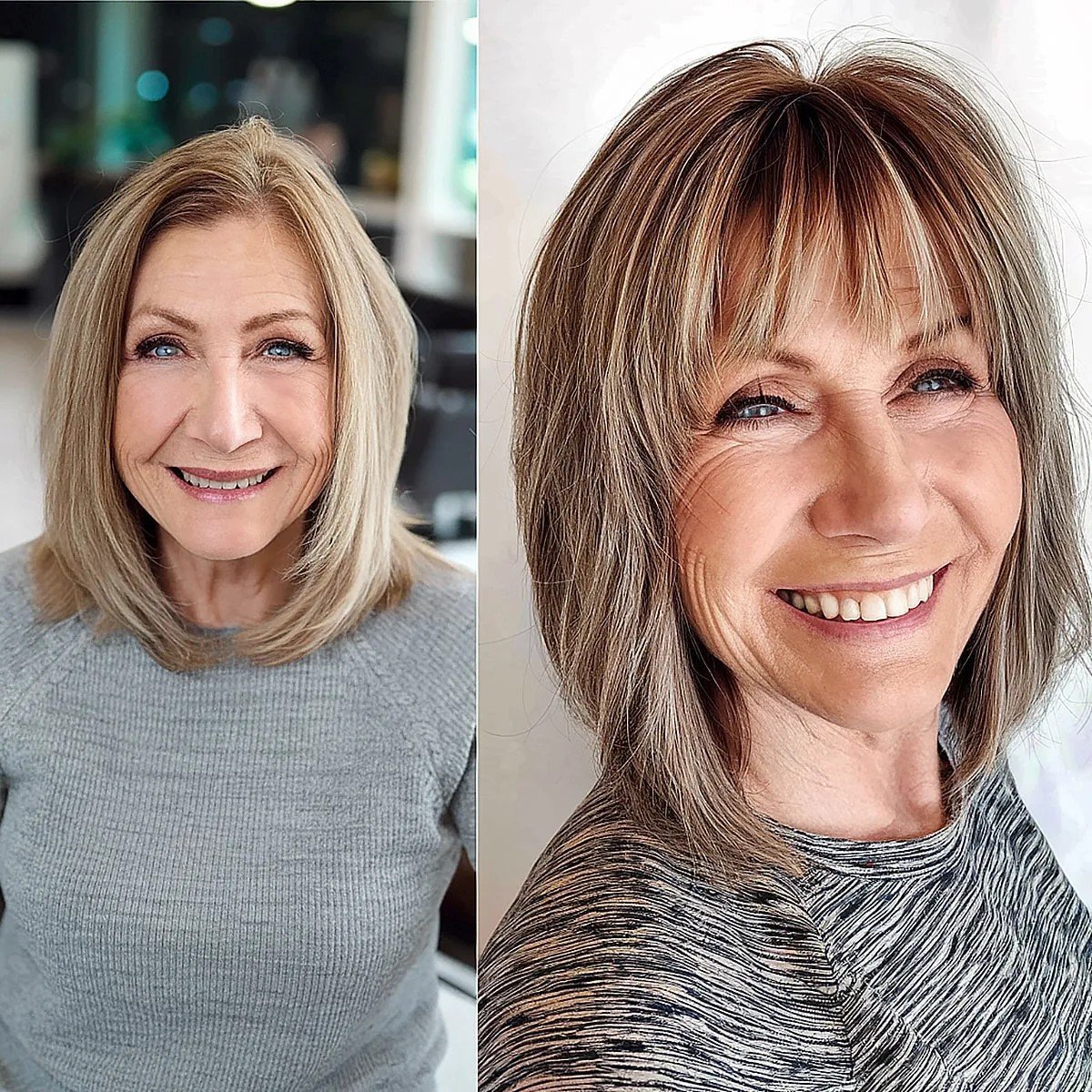 41 Lovely Layered Bob Haircuts for Ladies In Their 60s That Are Easy To Style