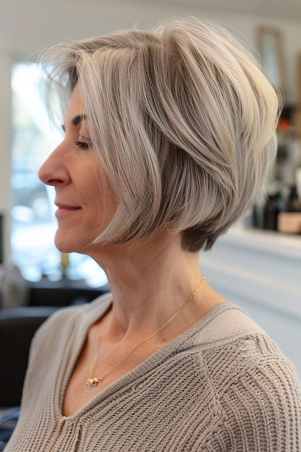 41 Lovely Layered Bob Haircuts for Ladies In Their 60s That Are Easy To Style