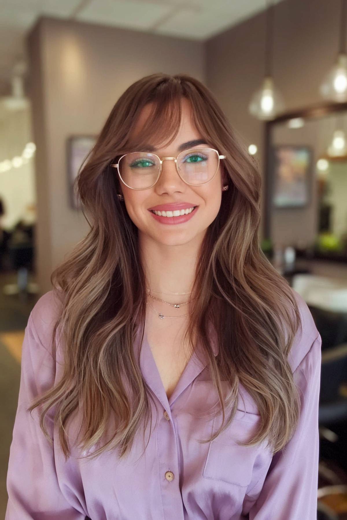 15+ Beautiful Long Layered Haircuts with Side Bangs for 2025