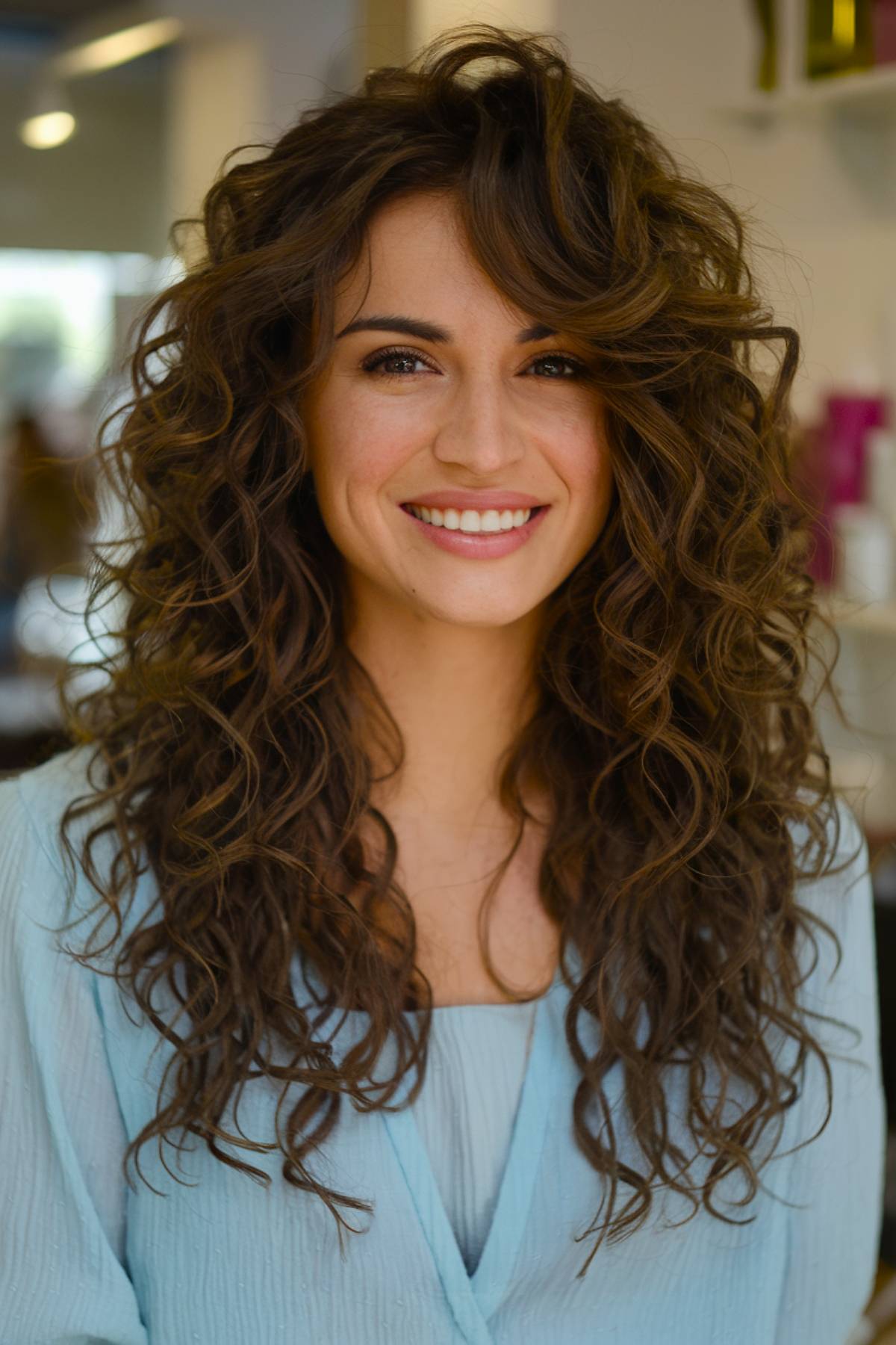 15+ Beautiful Long Layered Haircuts with Side Bangs for 2025