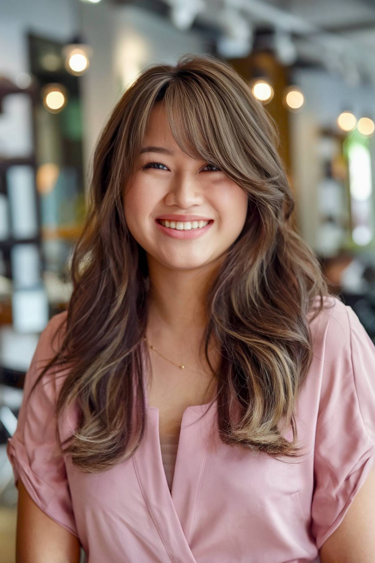 15+ Beautiful Long Layered Haircuts with Side Bangs for 2025