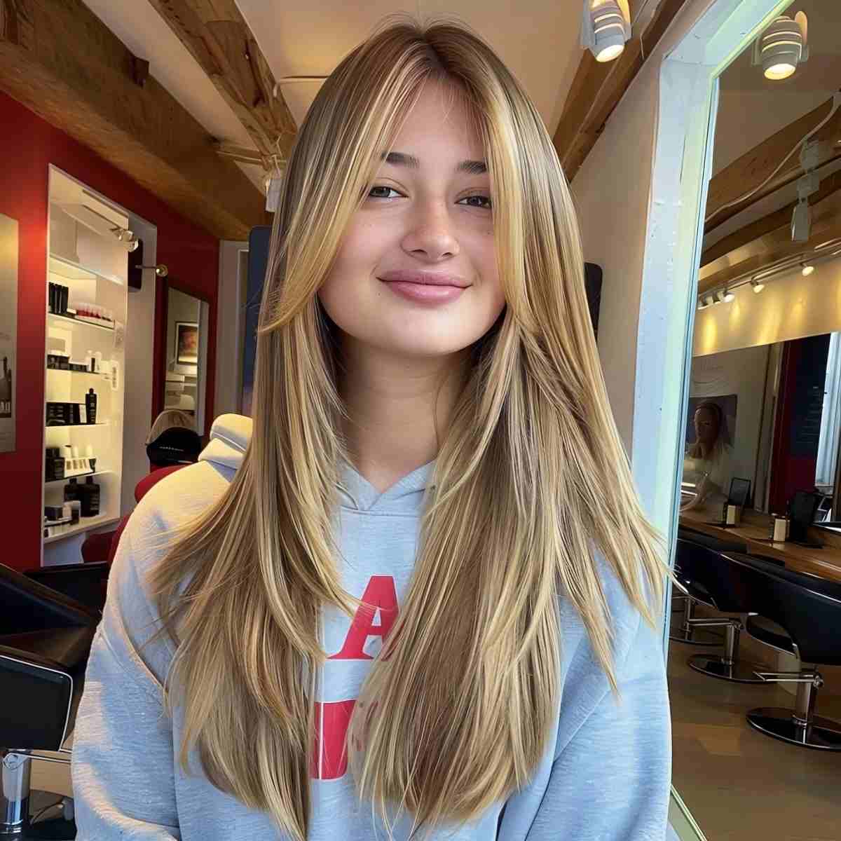 25 Slimming Long Layered Haircuts for Women with Full Faces