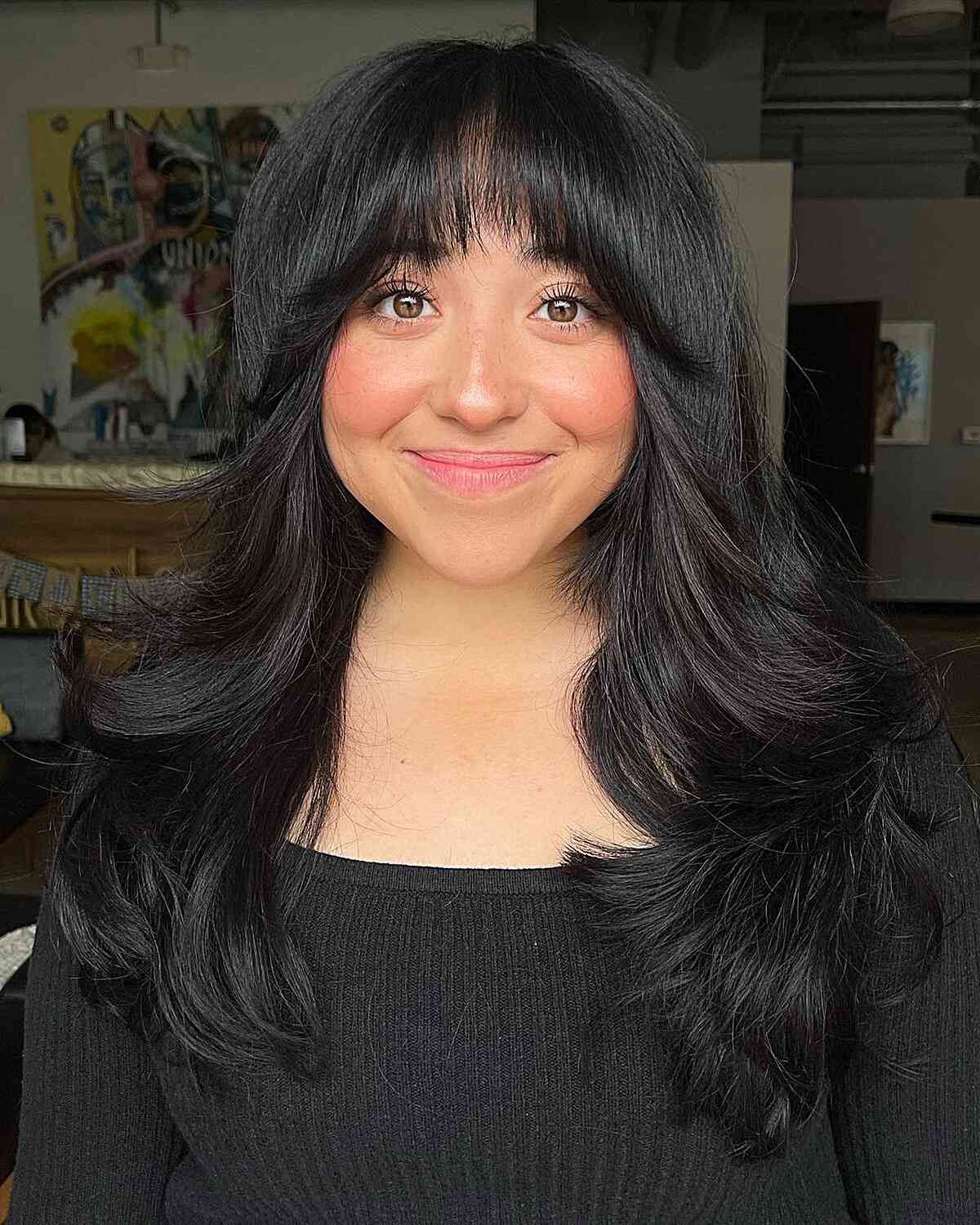25 Slimming Long Layered Haircuts for Women with Full Faces