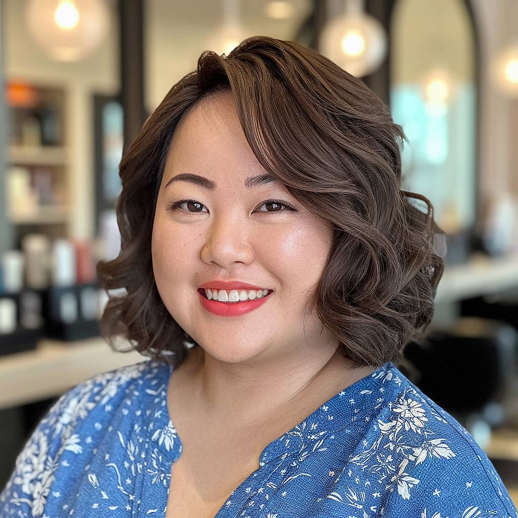 15+ Gorgeous Layered Hair Ideas for Round Face Shapes in 2025