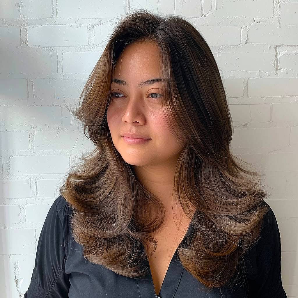 15+ Gorgeous Layered Hair Ideas for Round Face Shapes in 2025