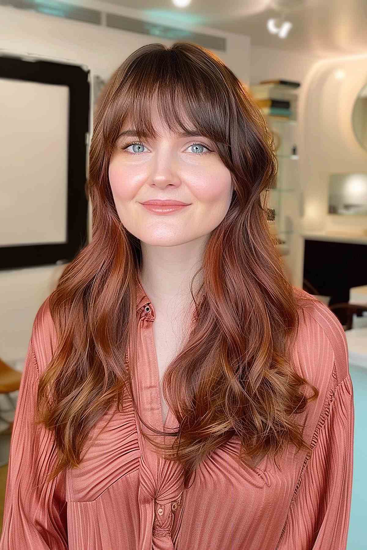 52 Trendy & Easy Long Layered Hair with Bangs for 2025