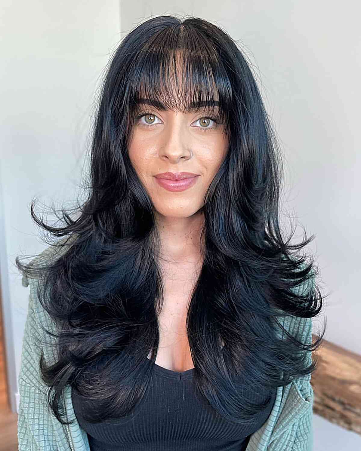 52 Trendy & Easy Long Layered Hair with Bangs for 2025