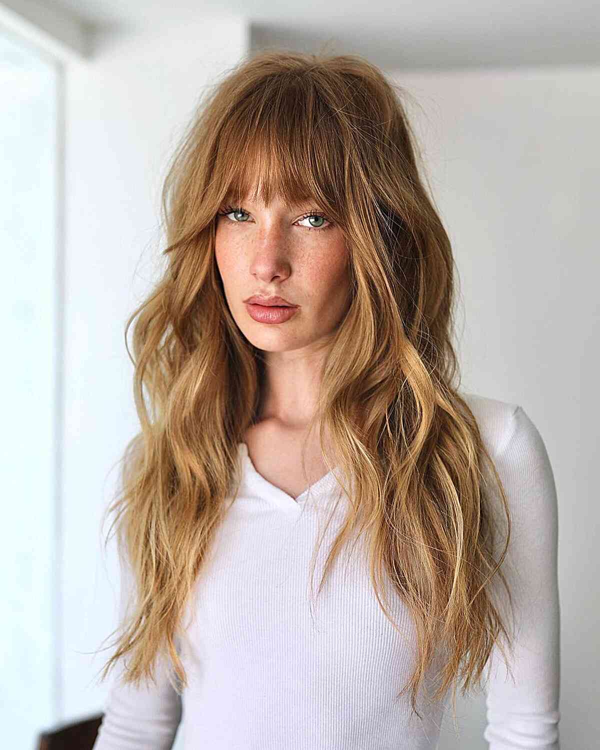 52 Trendy & Easy Long Layered Hair with Bangs for 2025