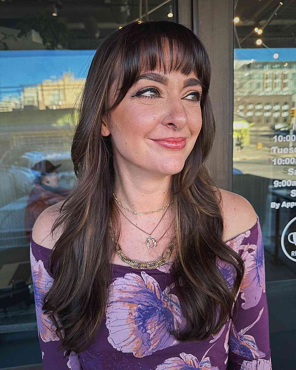 52 Trendy & Easy Long Layered Hair with Bangs for 2025