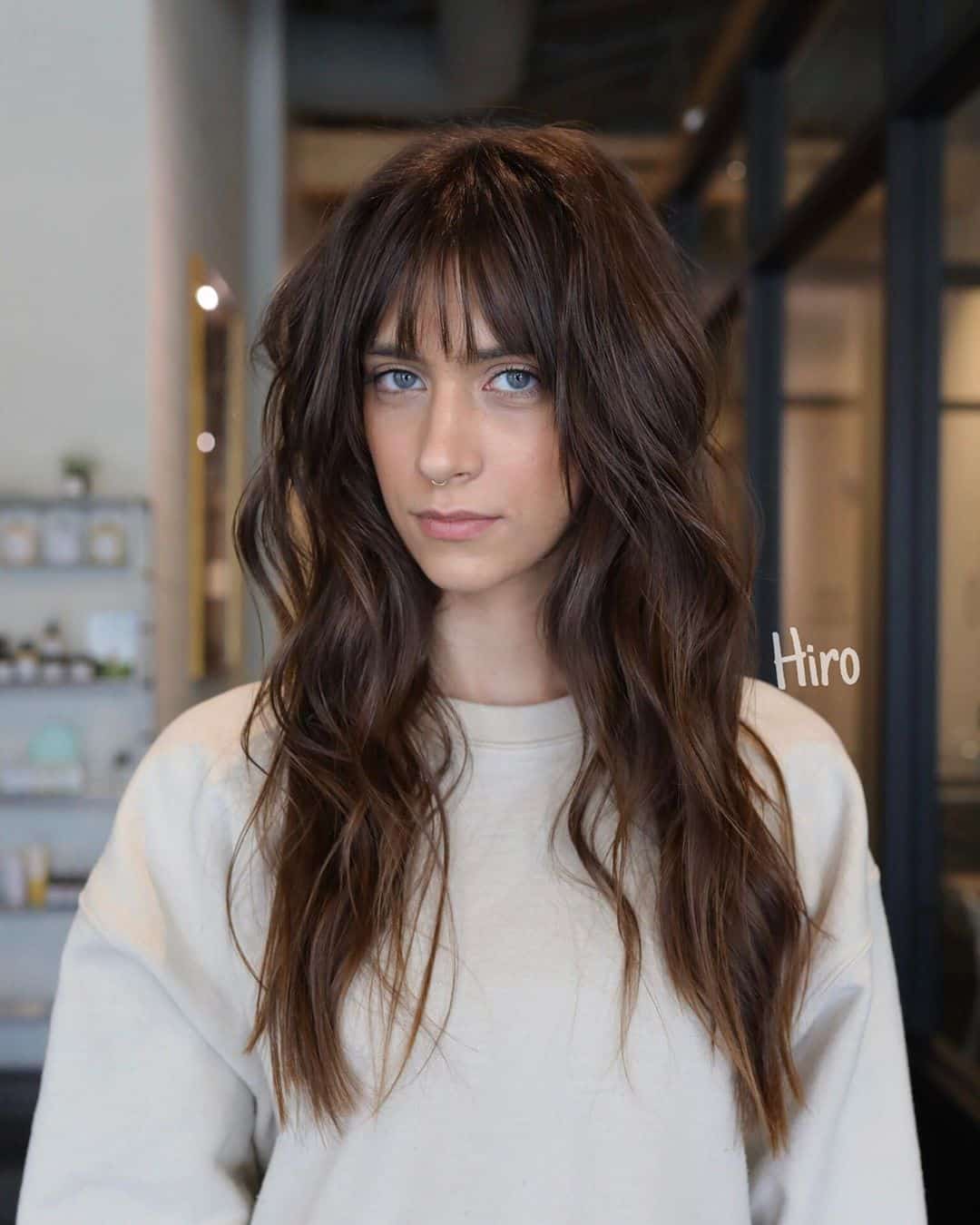 52 Trendy & Easy Long Layered Hair with Bangs for 2025