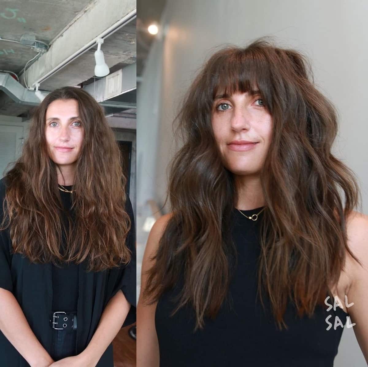 52 Trendy & Easy Long Layered Hair with Bangs for 2025