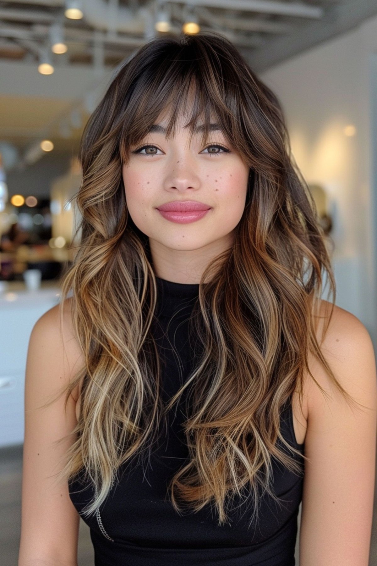 52 Trendy & Easy Long Layered Hair with Bangs for 2025