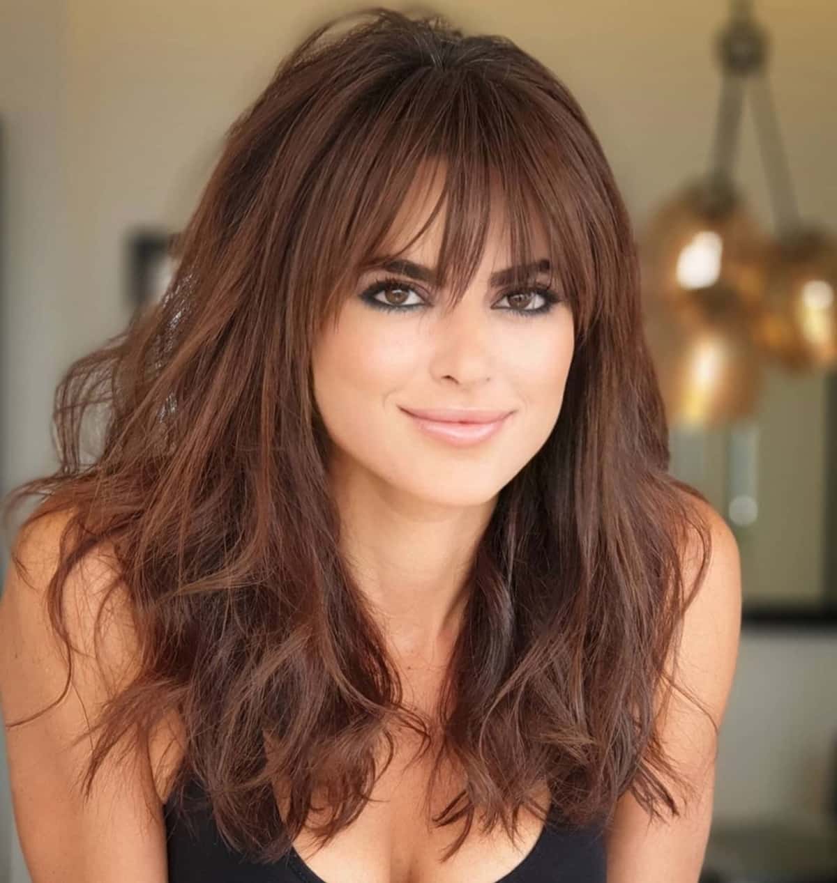52 Trendy & Easy Long Layered Hair with Bangs for 2025