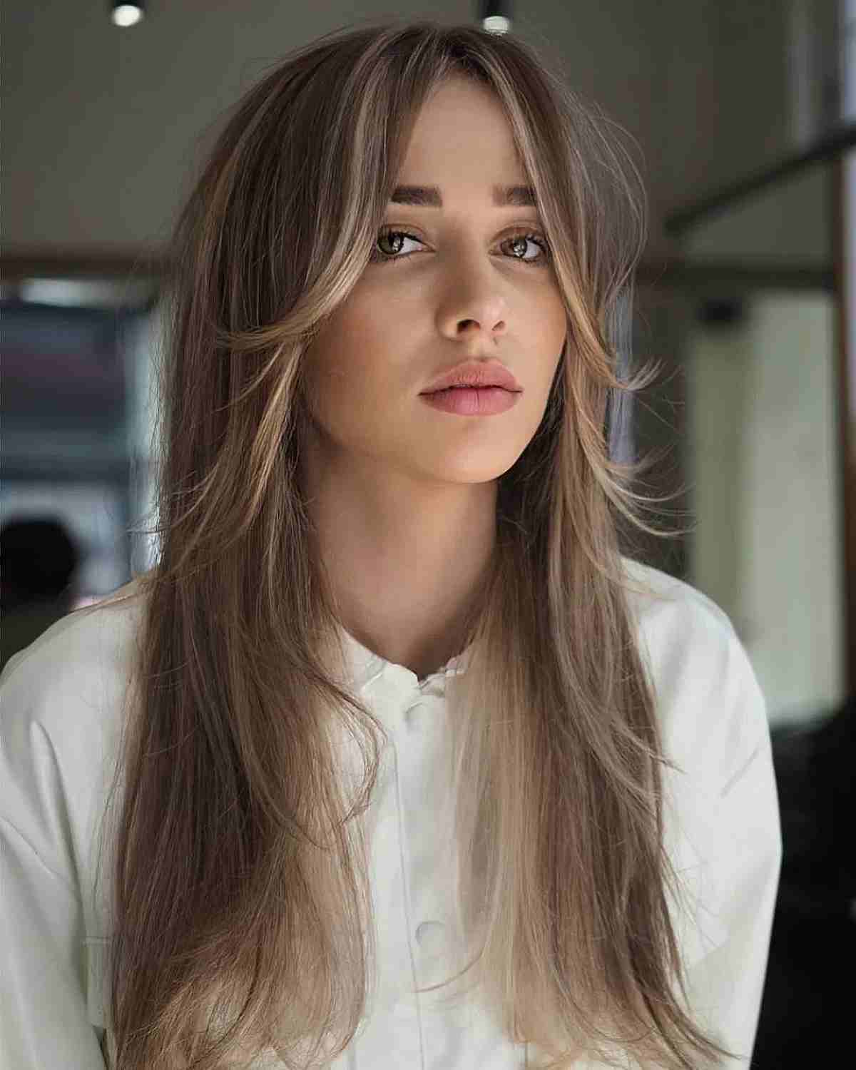 52 Trendy & Easy Long Layered Hair with Bangs for 2025