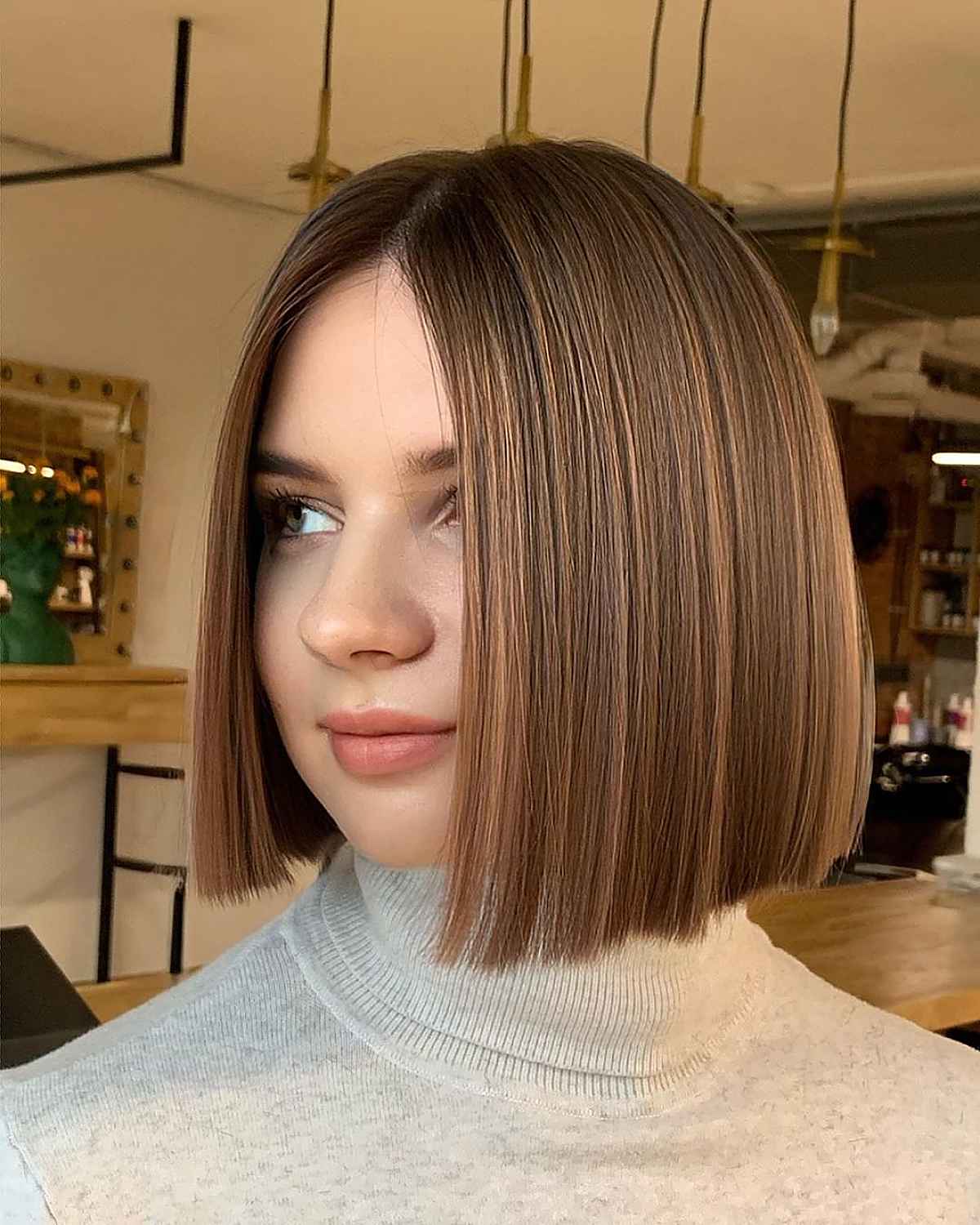 56 One-Length Bob Haircut Ideas for a Sleek Look
