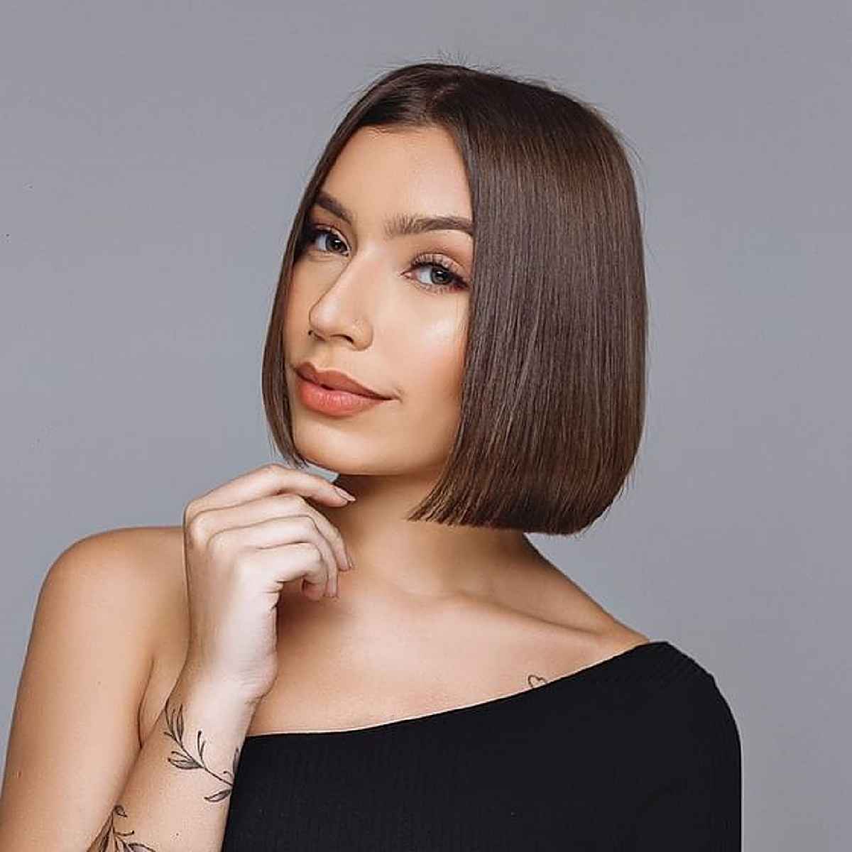 56 One-Length Bob Haircut Ideas for a Sleek Look