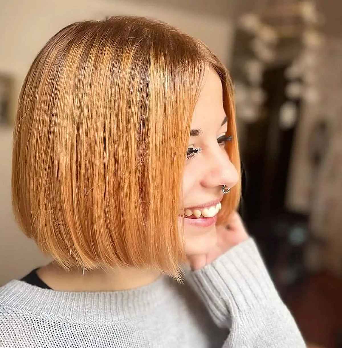 56 One-Length Bob Haircut Ideas for a Sleek Look