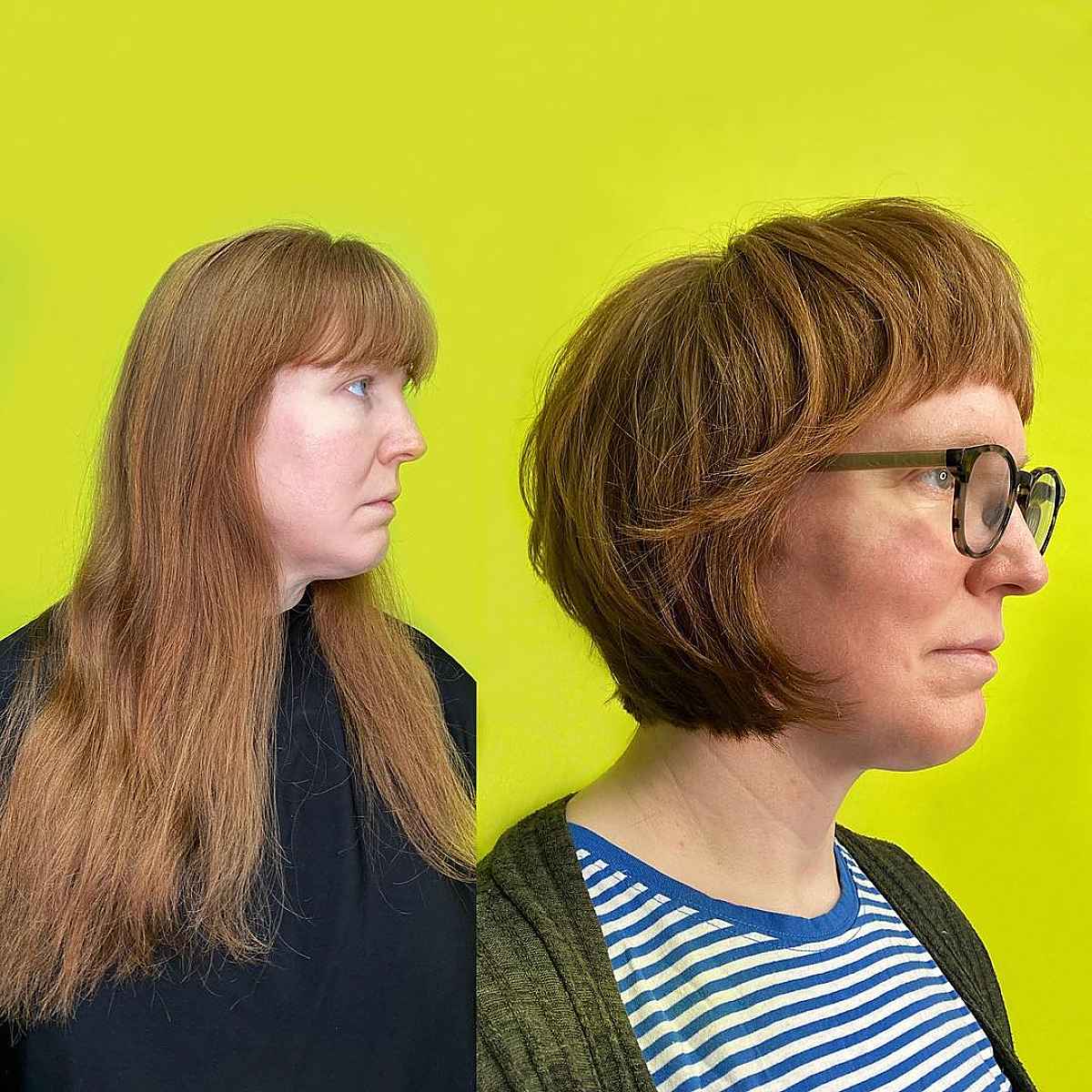 24 Coolest Jaw-Length Choppy Bob with Bangs for a Mod Look
