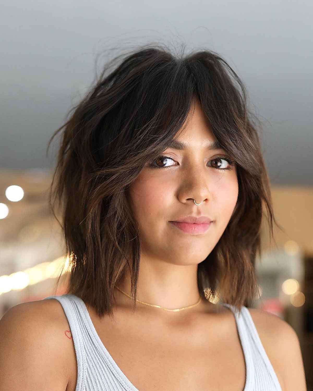 51 Trendiest Long Bob with Bangs + What to Consider Before Getting This