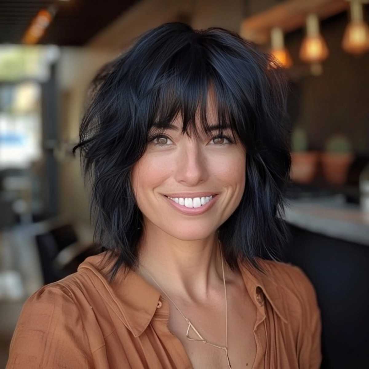 36 Shaggy Bob with Bangs Haircut Ideas for The Modern, Retro Girl
